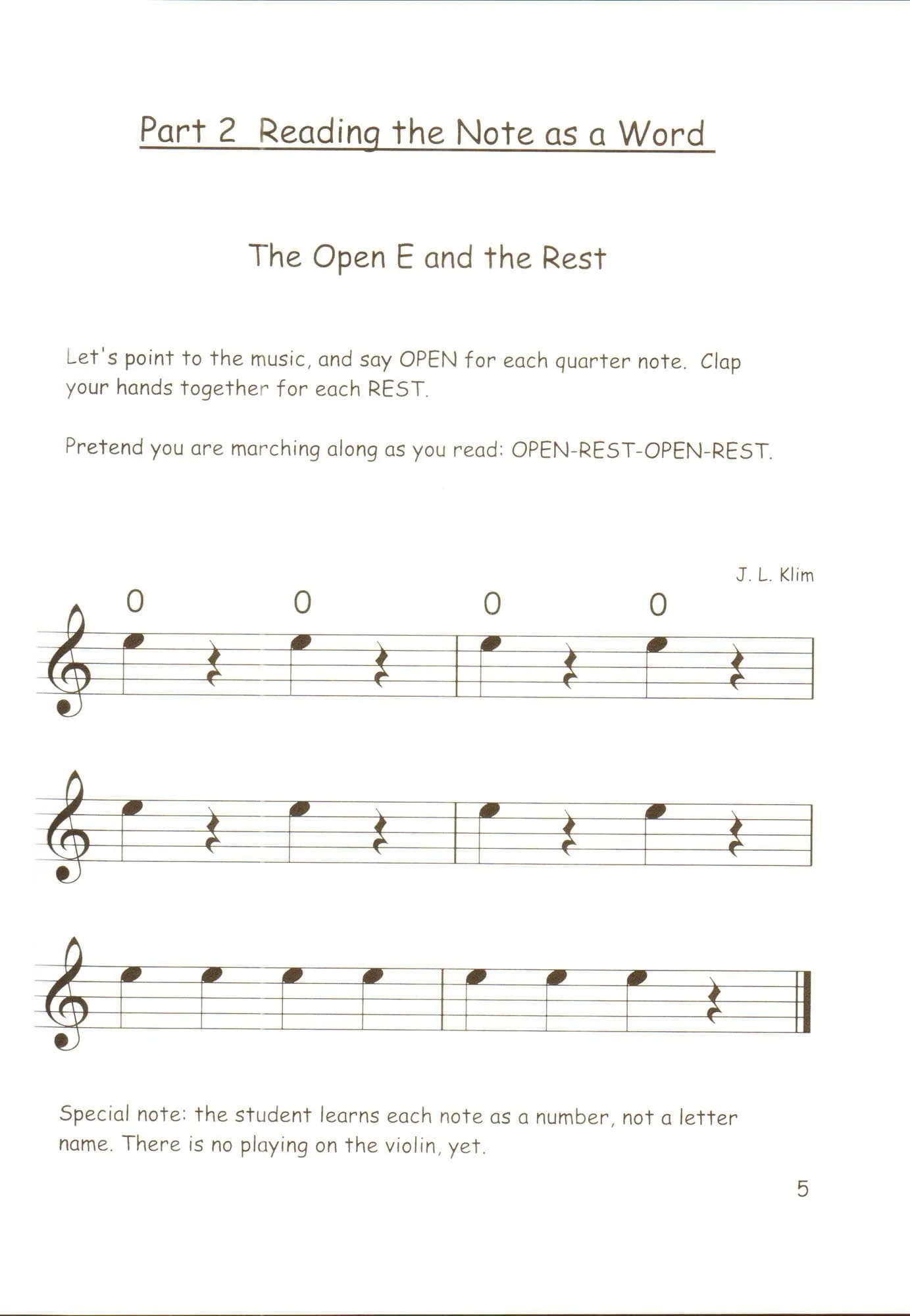 Jennie Lou Klim - Teaching Violin to the Very Young Child - Beachside Publications - Image 3