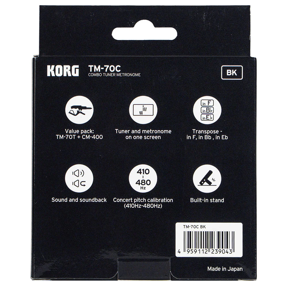 Korg TM-70T Combo Tuner-Metronome with Clip - Image 3
