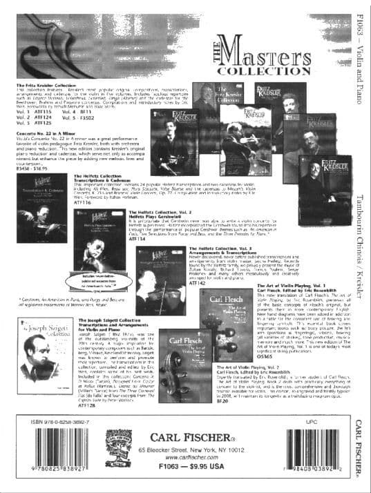 Kreisler, Fritz - Tambourin Chinois - Violin and Piano - Carl Fischer Edition - Image 3