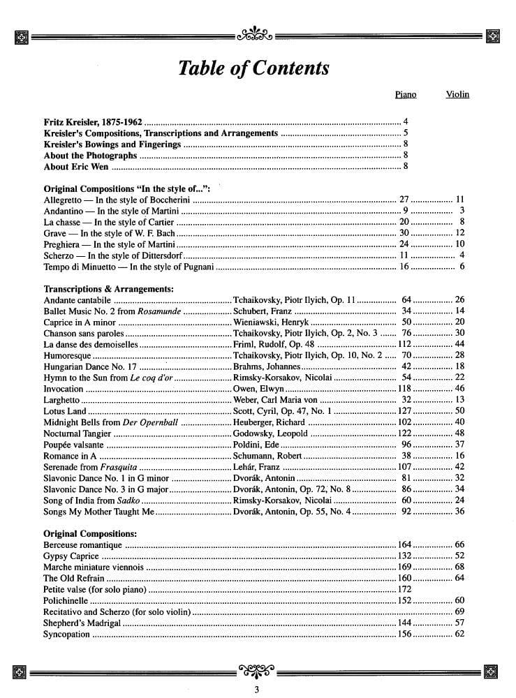 The Fritz Kreisler Collection, Volume 2 - Violin and Piano - edited by Eric Wen - Carl Fischer - Image 2