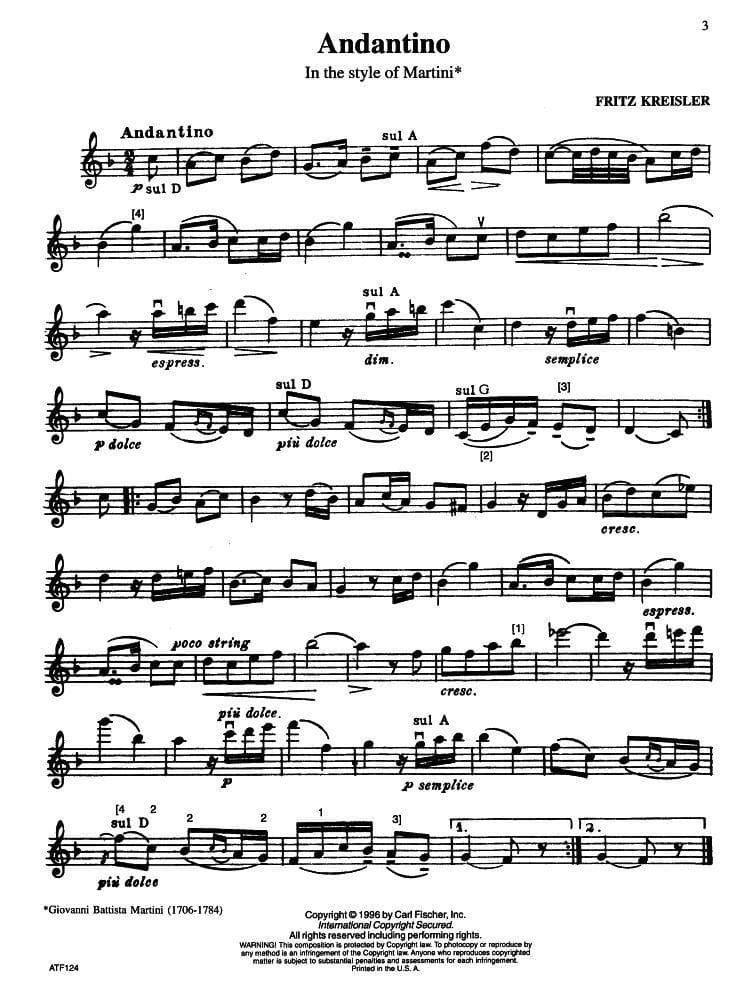 The Fritz Kreisler Collection, Volume 2 - Violin and Piano - edited by Eric Wen - Carl Fischer - Image 3