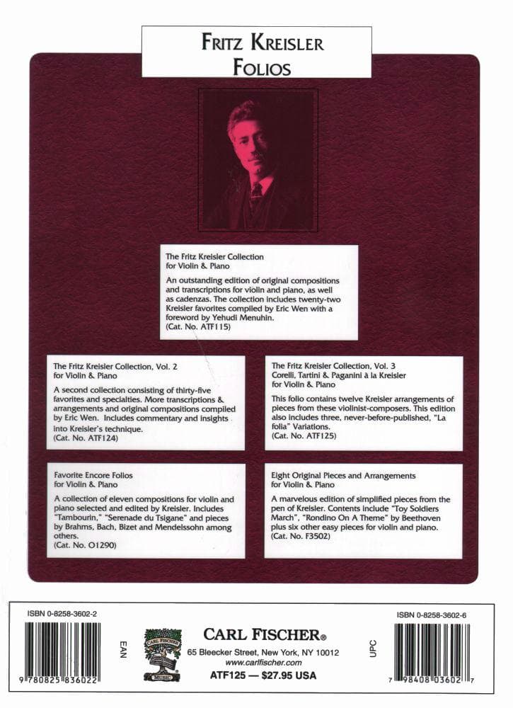 The Fritz Kreisler Collection, Volume 3 - Violin and Piano - edited by Eric Wen - Carl Fischer Edition - Image 4