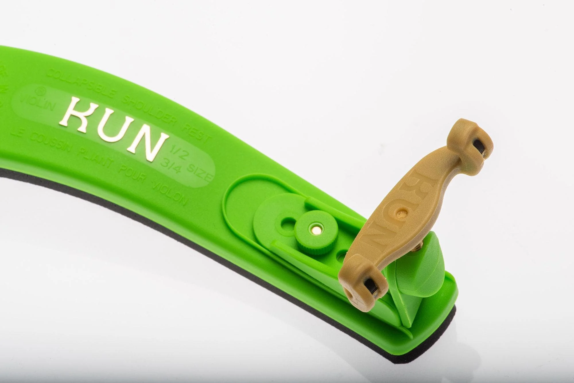 Kun Collapsible Junior Shoulder Rest for Violin in Colors - 3/4-1/2 Size - Image 3