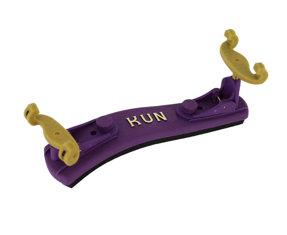 Kun Collapsible Mini Shoulder Rest for Violin - 1/4-1/16 Size - Purple