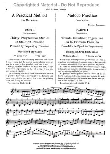 Laoureux, Nicolas - Practical Method Violin, Part 1 (Supplement) - Violin - G Schirmer Edition - Image 3