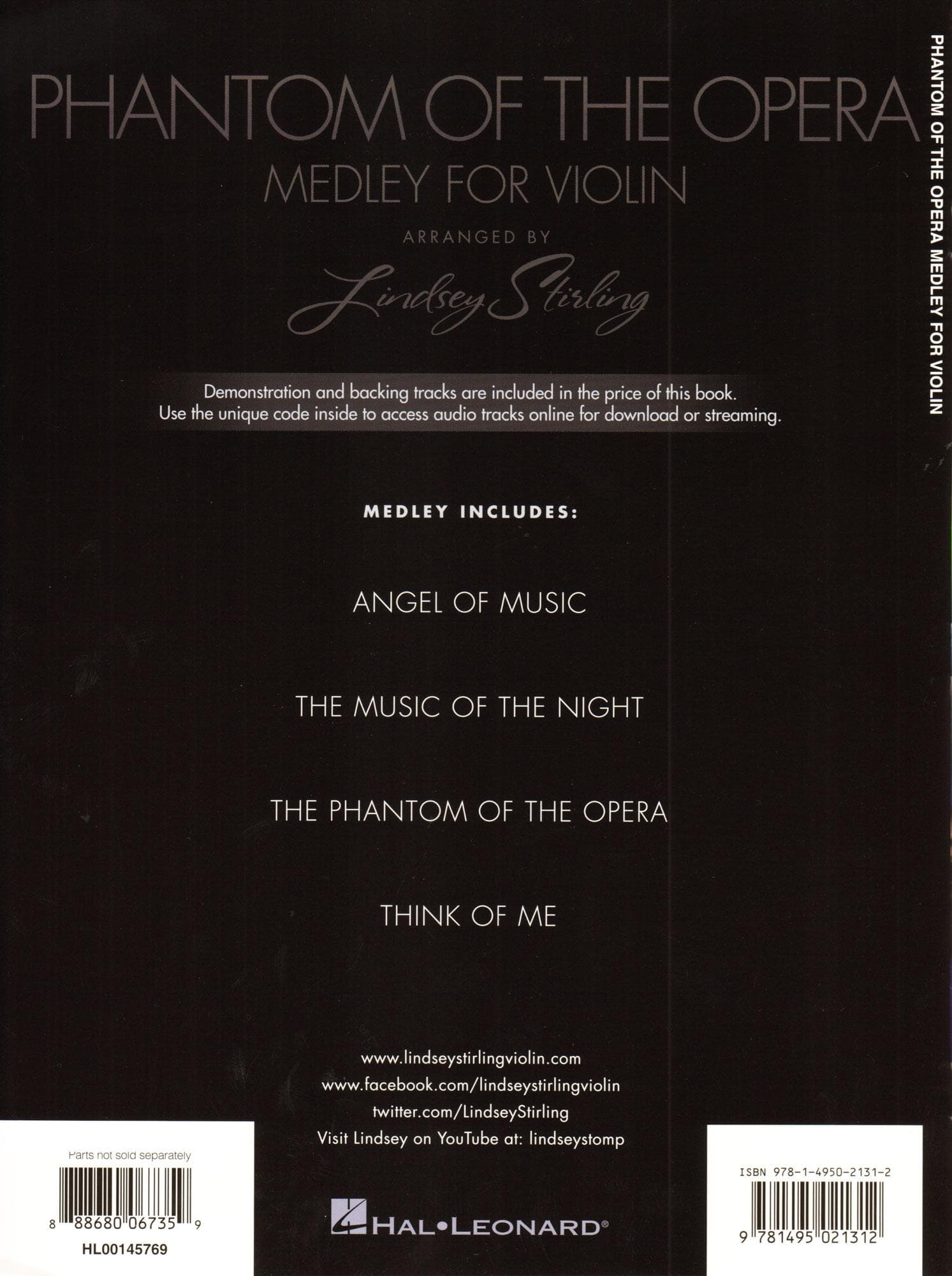 Phantom Of The Opera - Medley for Violin with Audio Accompaniment - arranged by Lindsey Stirling - Hal Leonard - Image 4