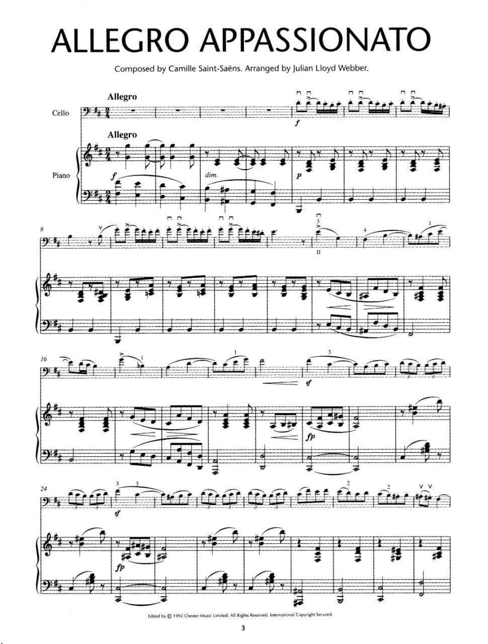 The Great Cello Solos - Cello and Piano - edited by Julian Lloyd Webber - Chester Music - Image 2