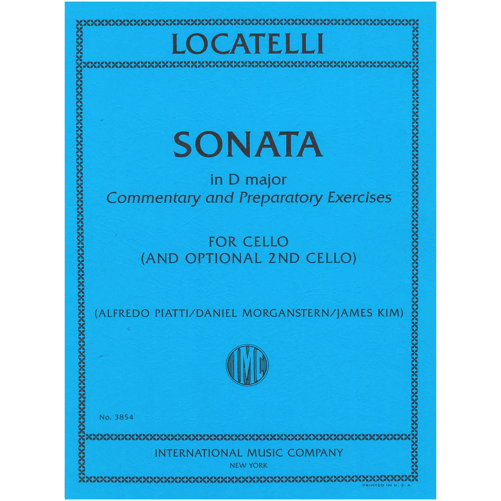 Locatelli, Pietro - Sonata in D Major - Cello with opt. Cello II - International Music Co.