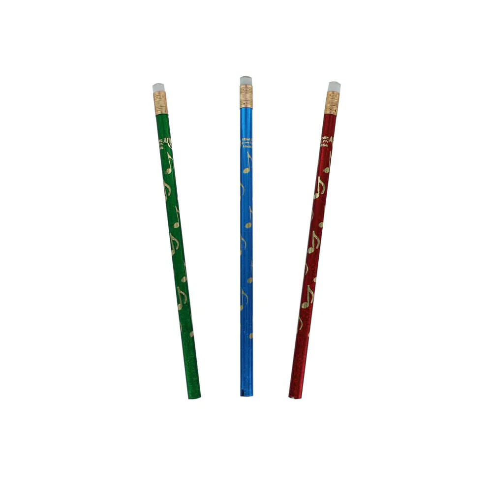 Pencil - Sparkles with 8th Notes Design