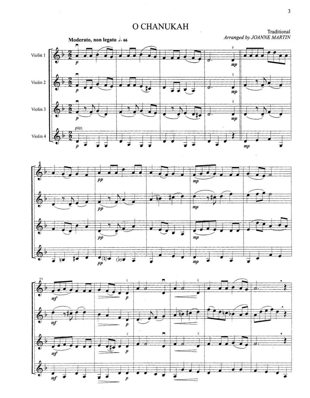 Martin, Joanne - More Festive Strings for Violin Ensemble - Four Violins - Alfred Music Publishing - Image 3