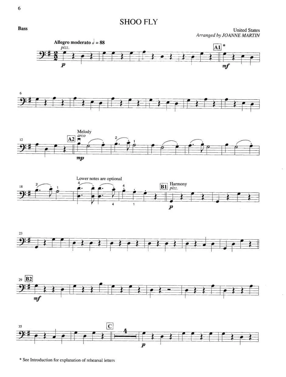 Martin, Joanne - More Folk Strings for String Quartet or String Orchestra - Bass part - Alfred Music Publishing - Image 3