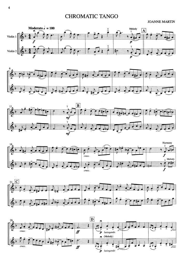 Martin, Joanne - Playing With Style for Violin Duet - Two Violins - Alfred Music Publishing - Image 3