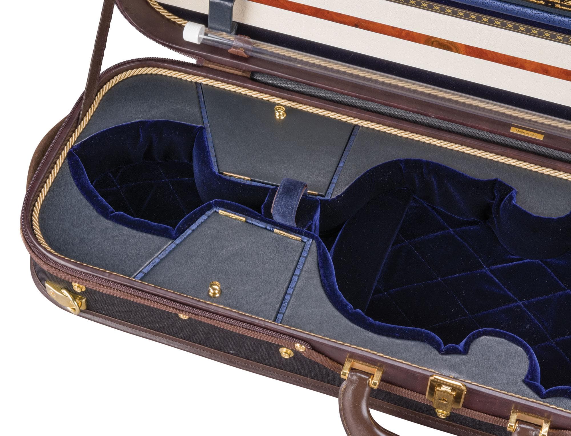 Musafia Master Series Aureum Violin Case Black Exterior Blue Interior - Image 3
