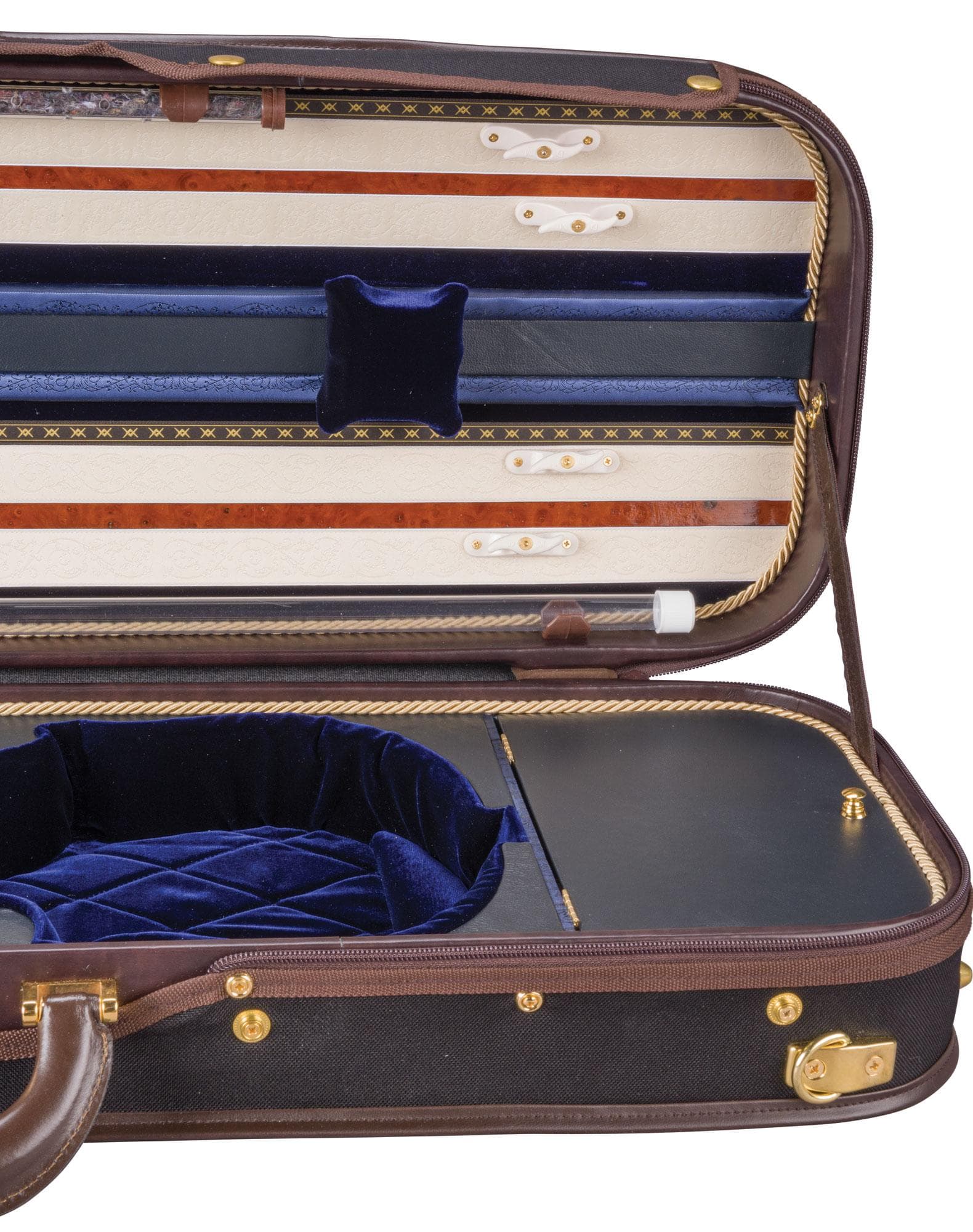 Musafia Master Series Aureum Violin Case Black Exterior Blue Interior - Image 5