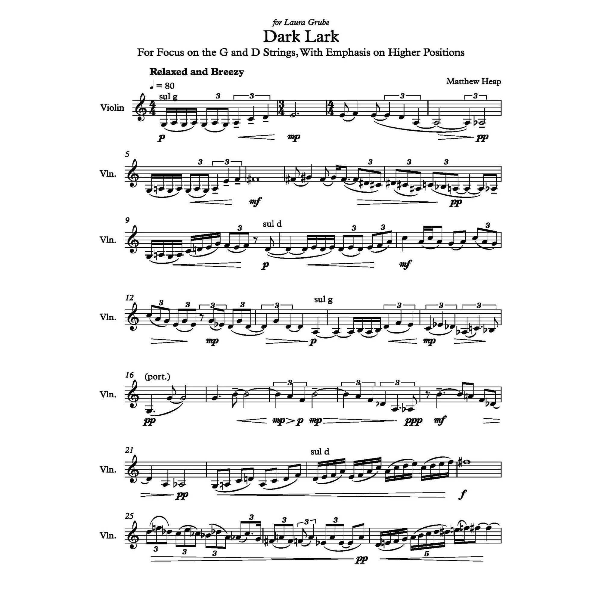 Matthew Heap - Twelve Violin Etudes - DIGITAL DOWNLOAD - Image 3