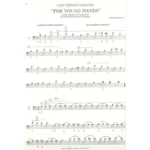 Matz, Rudolf - For Young Hands: 54 Short Etudes for Violoncello - Cello solo - Dominis Music Edition - Image 2