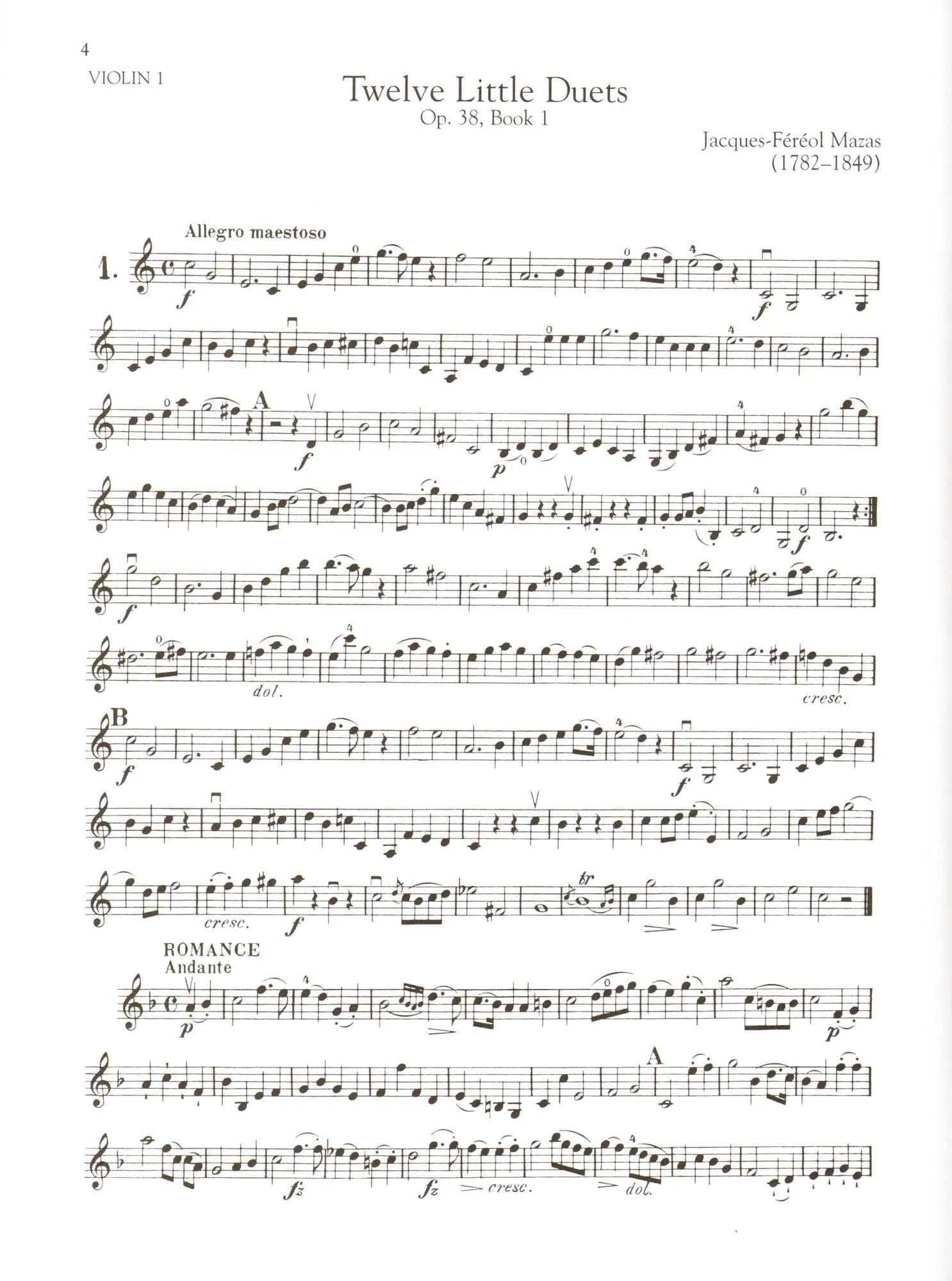 Mazas, Jacques - 12 Little Duets for 2 Violins, Op. 38 - Books 1 and 2 - Schirmer Edition - Image 3