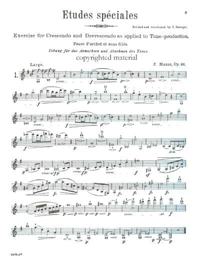 Mazas, JF - 75 Melodious and Progressive Etudes, Op 36 Book 1 - Violin - edited by Saenger - Carl Fischer - Image 2