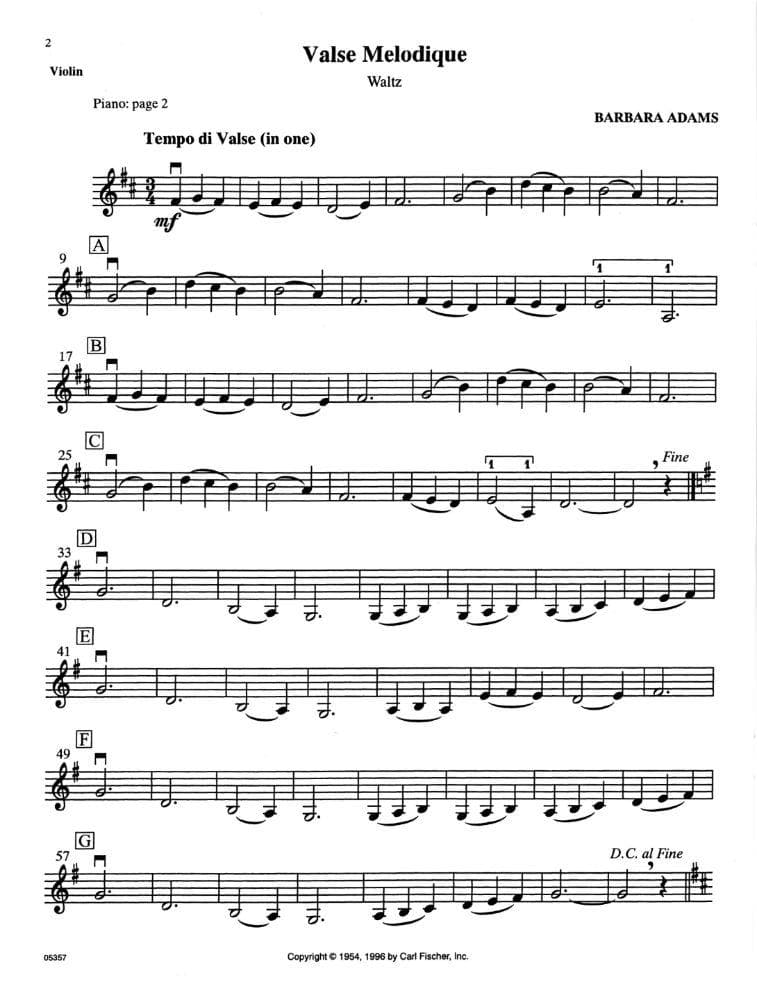Isaac/Straub/Genualdi - Melody Book for Strings - Violin - edited by Dorothy A Straub - Carl Fischer Edition - Image 3