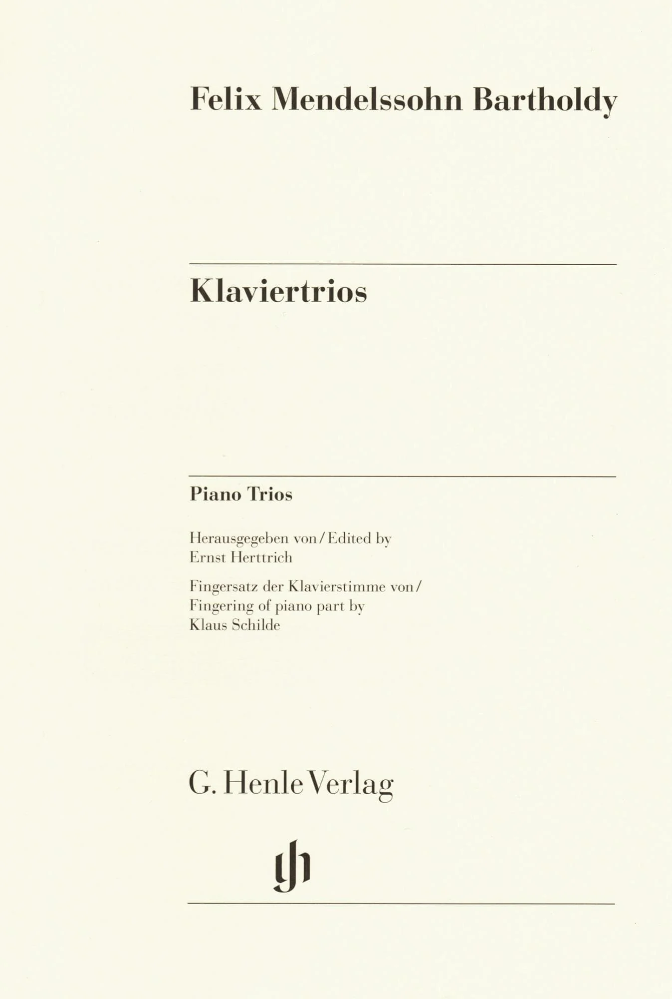 Mendelssohn, Felix - Piano Trios, Op 49 and 66 - Violin, Cello, and Piano - G Henle Verlag URTEXT - Image 2