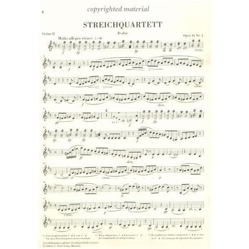 Mendelssohn, Felix - String Quartets, Op 44, Nos 1-3 - Two Violins, Viola, and Cello - G Henle Verlag URTEXT - Image 4