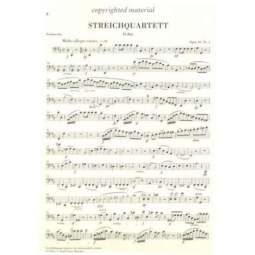 Mendelssohn, Felix - String Quartets, Op 44, Nos 1-3 - Two Violins, Viola, and Cello - G Henle Verlag URTEXT - Image 5