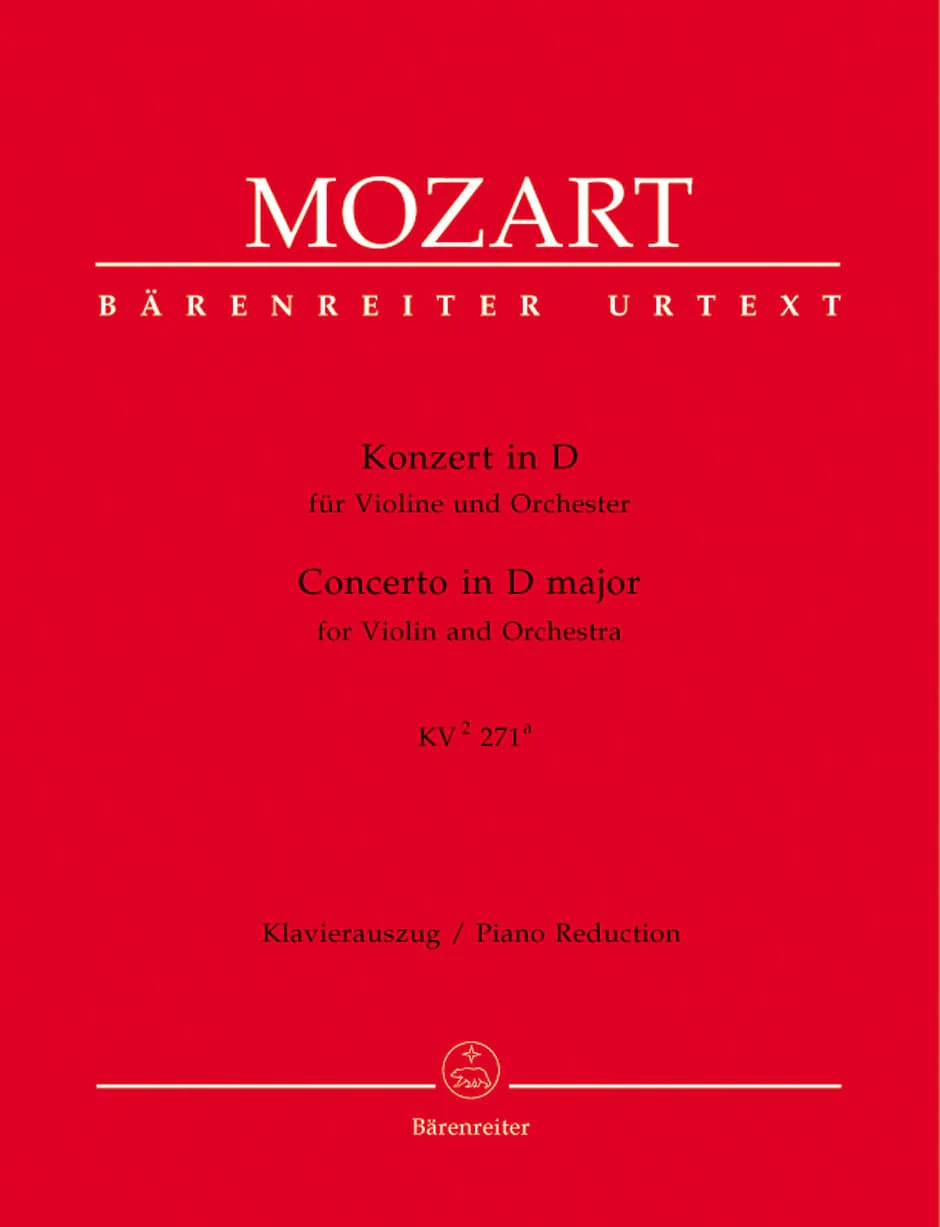 Mozart, WA - Concerto in D Major, K 271 - Violin and Piano - edited by Christoph Hellmut Mahling - Bärenreiter Verlag URTEXT