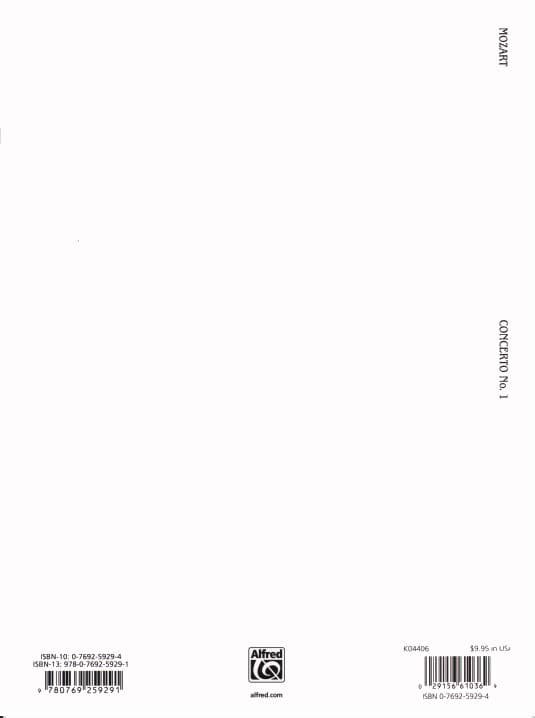 Mozart, WA - Concerto No 1 in B-flat Major, K 207 - Violin and Piano - Kalmus Edition - Image 3