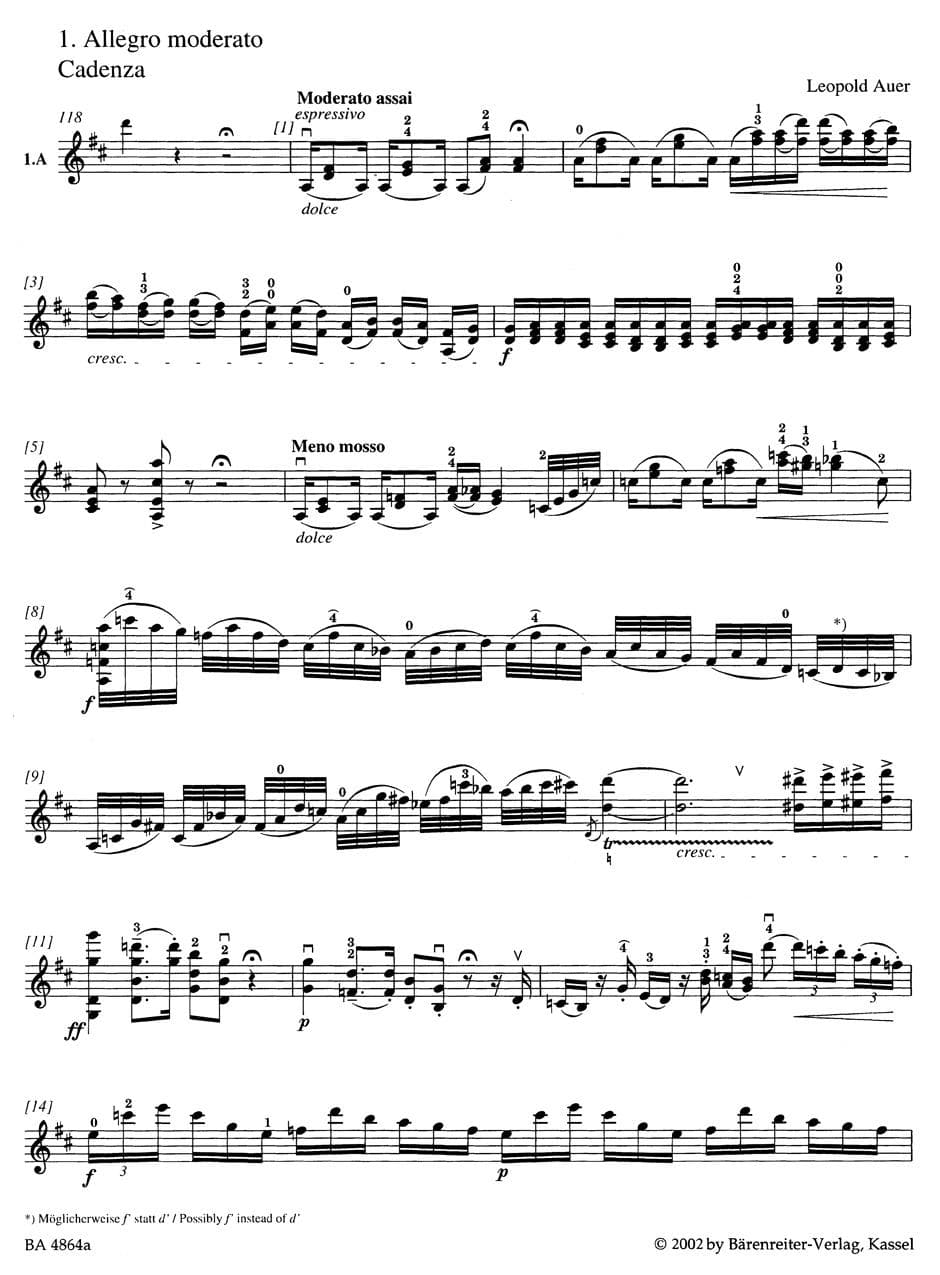 Mozart, WA - Concerto No 2 in D Major, K 211 - Violin and Piano - edited by Christoph Hellmut Mahling - Bärenreiter Verlag URTEXT - Image 3