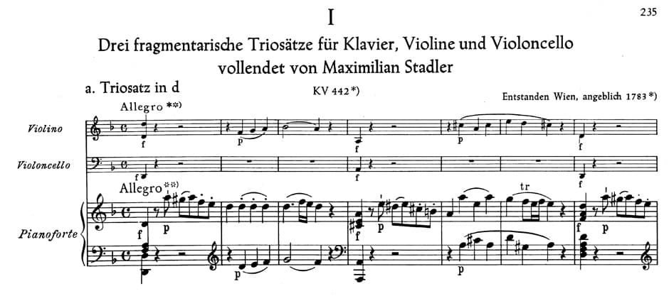 Mozart, WA - Piano Trios - Violin, Cello, and Piano - edited by Wolfgang Plath and Wolfgang Rehm - Bärenreiter Verlag URTEXT - Image 3