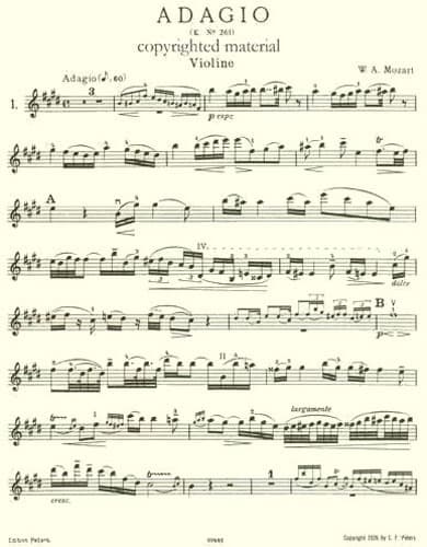 Mozart, WA - Adagio, K 261, and Two Rondos, K 269 and 373 - Violin and Piano - edited by Klengel - Edition Peters - Image 3