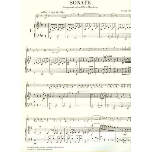 Mozart, WA - Sonatas for Piano and Violin, Volume 1 - edited by Wolf-Dieter Seiffert - G Henle Verlag URTEXT - Image 3