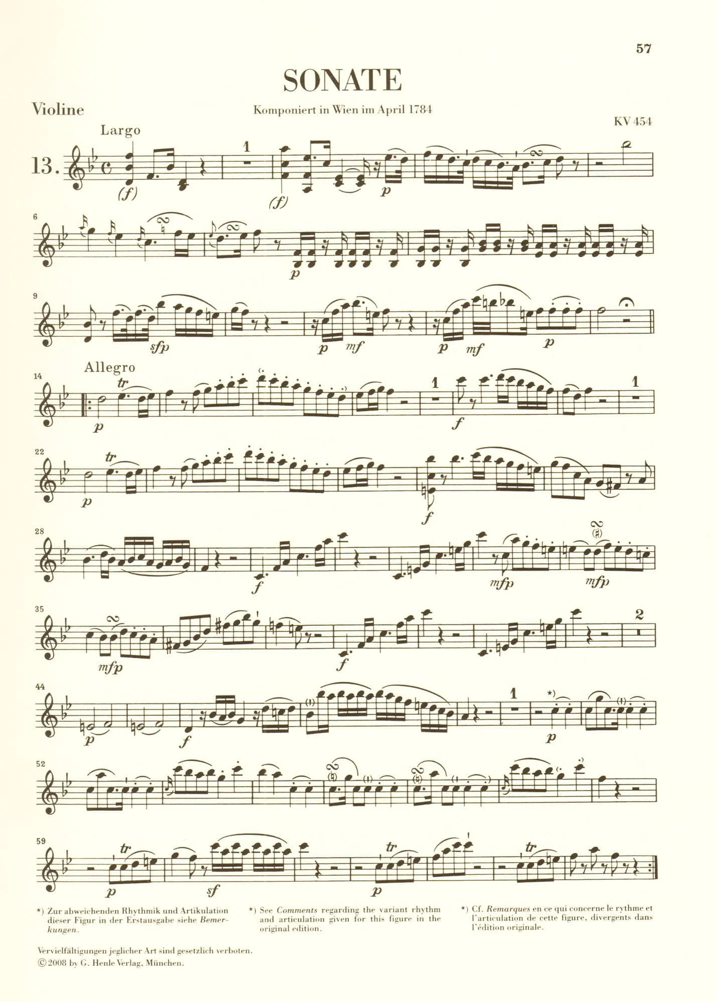 Mozart, WA - Sixteen Sonatas, Volume 3 - Violin and Piano - edited by Wolf-Dieter Seiffert - G Henle Verlag URTEXT - Image 4