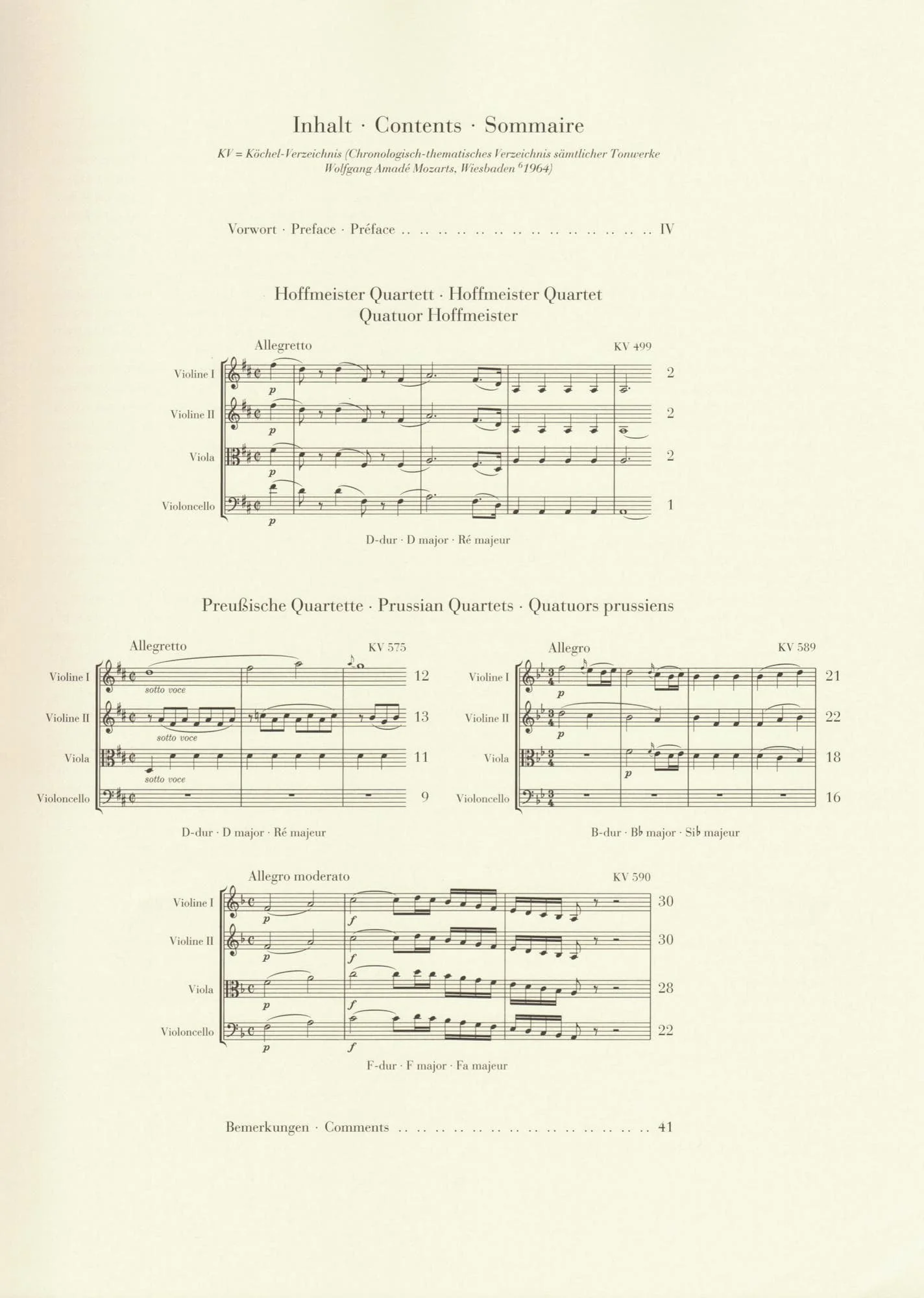 Mozart, W.A. - String Quartets, Volume IV: The Hoffmeister and Prussian Quartets - for String Quartet - G. Henle Verlag URTEXT - Image 4