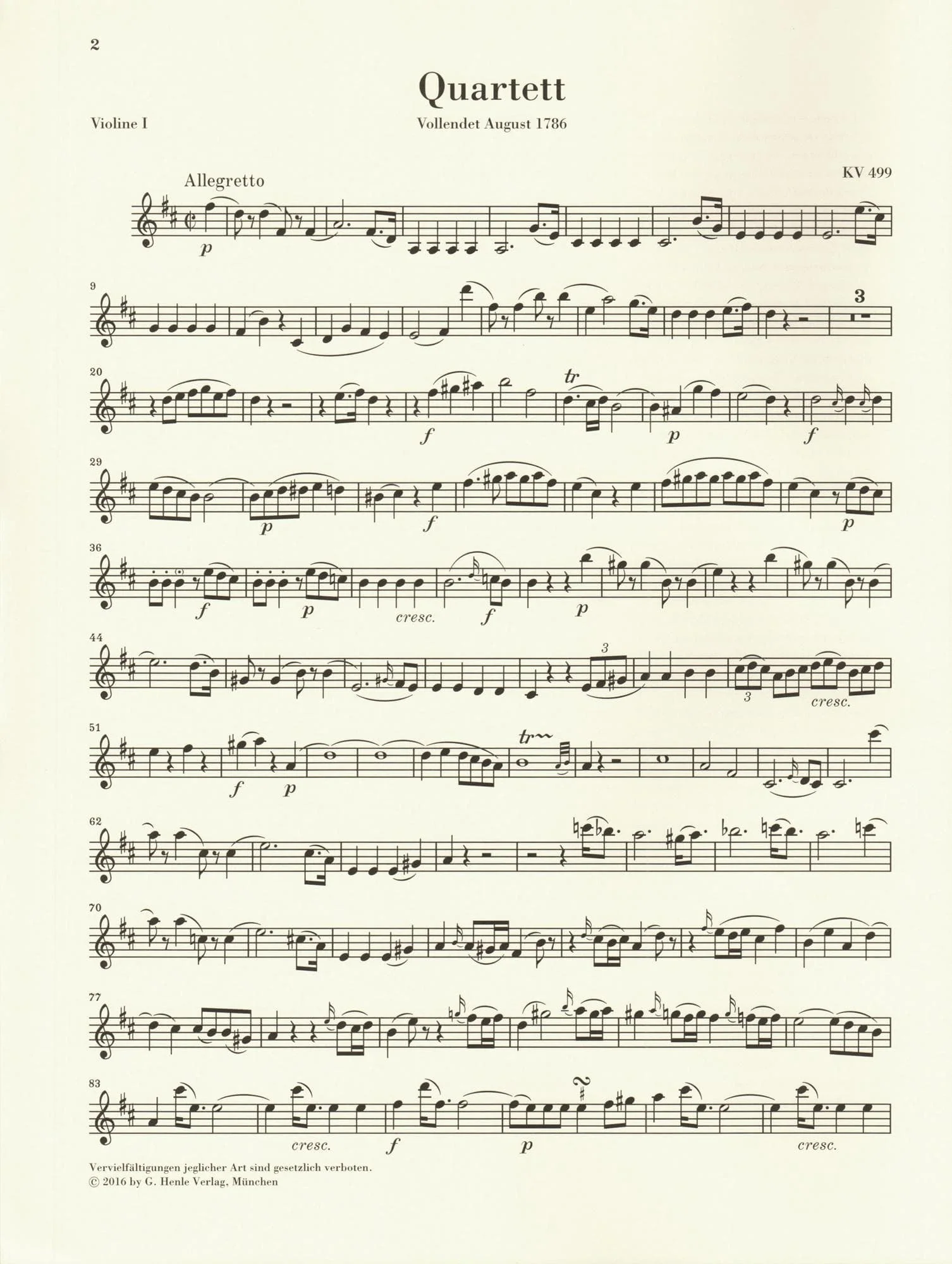 Mozart, W.A. - String Quartets, Volume IV: The Hoffmeister and Prussian Quartets - for String Quartet - G. Henle Verlag URTEXT - Image 8