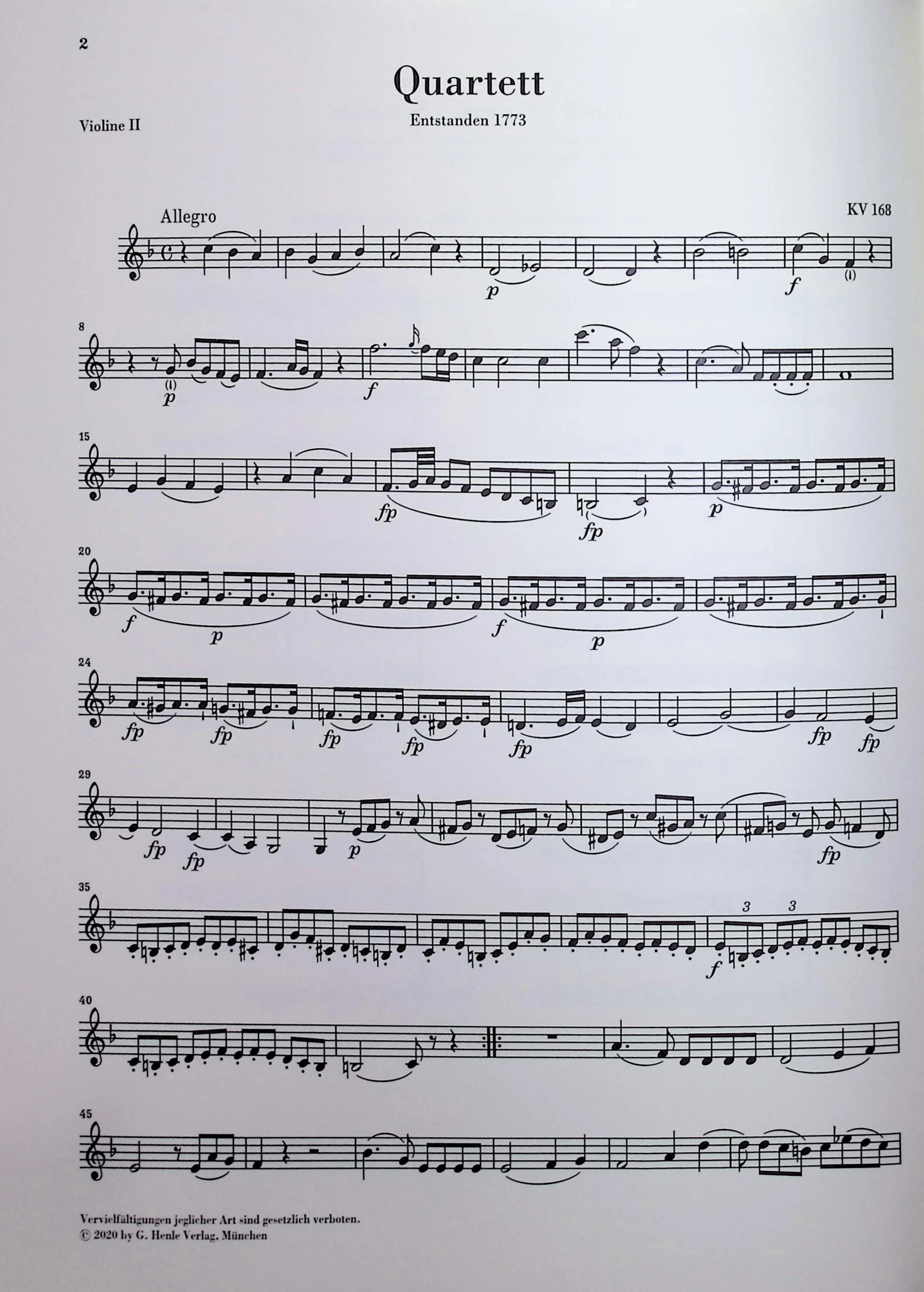 Mozart, Wolfgang - String Quartet Volume II - Edited by Seiffert - G. Henle Verlag - Image 4