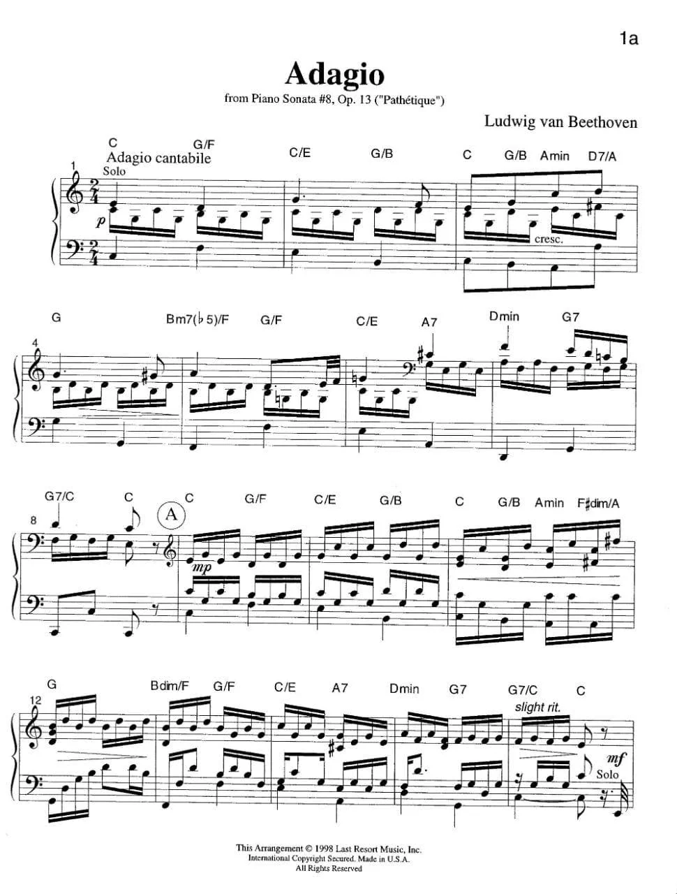 Music for Four, Volume 2 - Keyboard/Guitar part - arranged by Daniel Kelley - Last Resort Music - Image 3