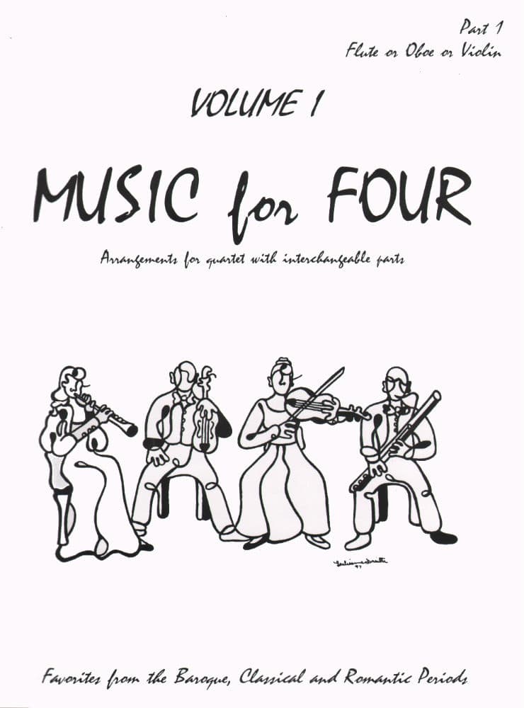Music for Four, Volume 1 - Part 1 (Violin/Oboe/Flute) - arranged by Daniel Kelley - Last Resort Music