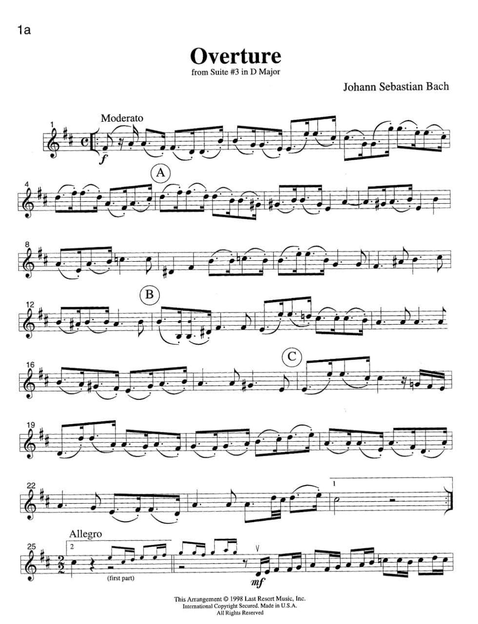 Music for Four, Volume 1 - Part 2 (Violin/Oboe/Flute) - arranged by Daniel Kelley - Last Resort Music - Image 3