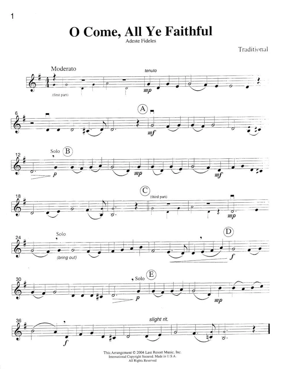Music for Three, Christmas Part 2 for Violin, Oboe, or Flute Published by Last Resort Music - Image 3