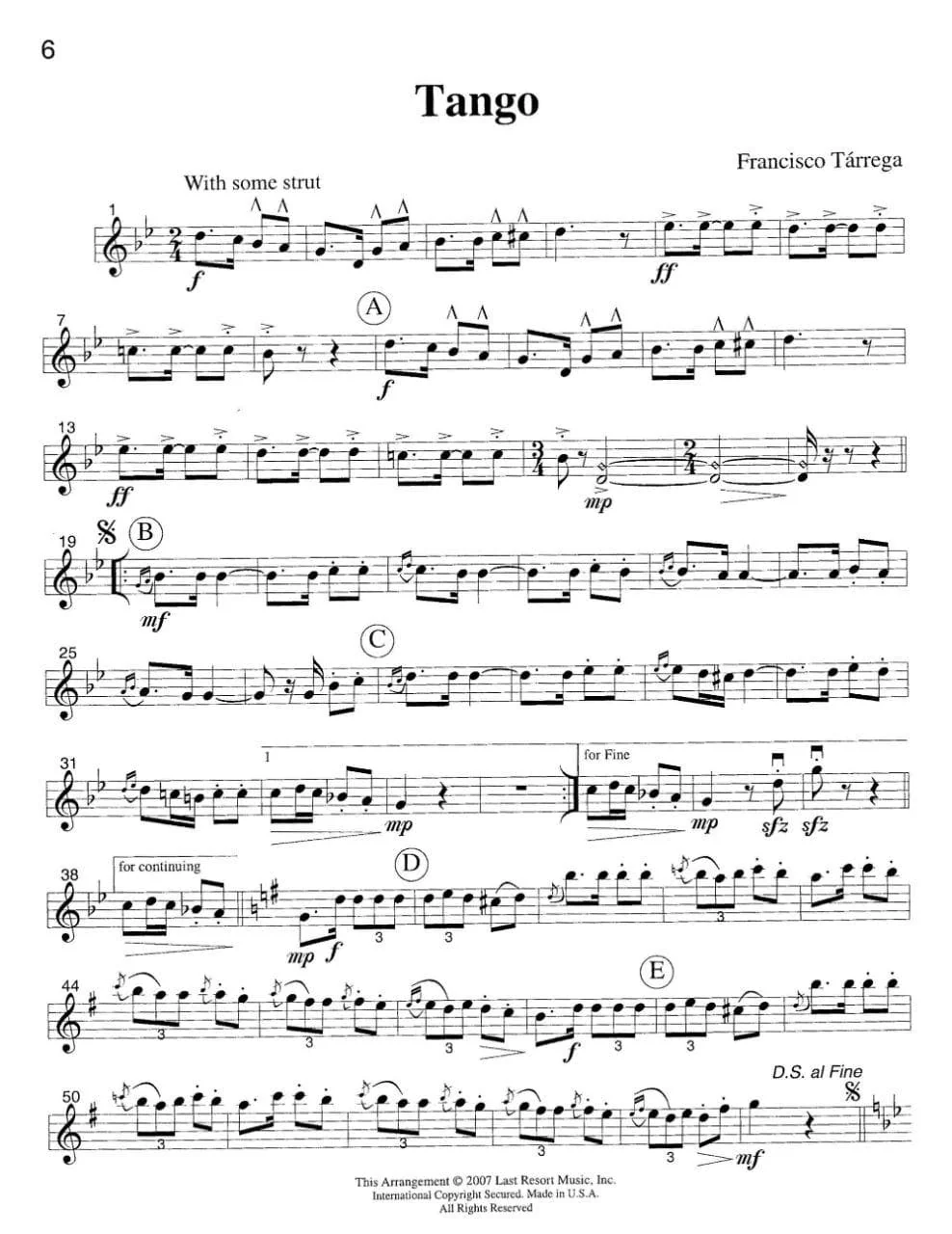 Music for Three: Tangos! - Set of Parts - arranged by Daniel Kelley - Last Resort Music - Image 3