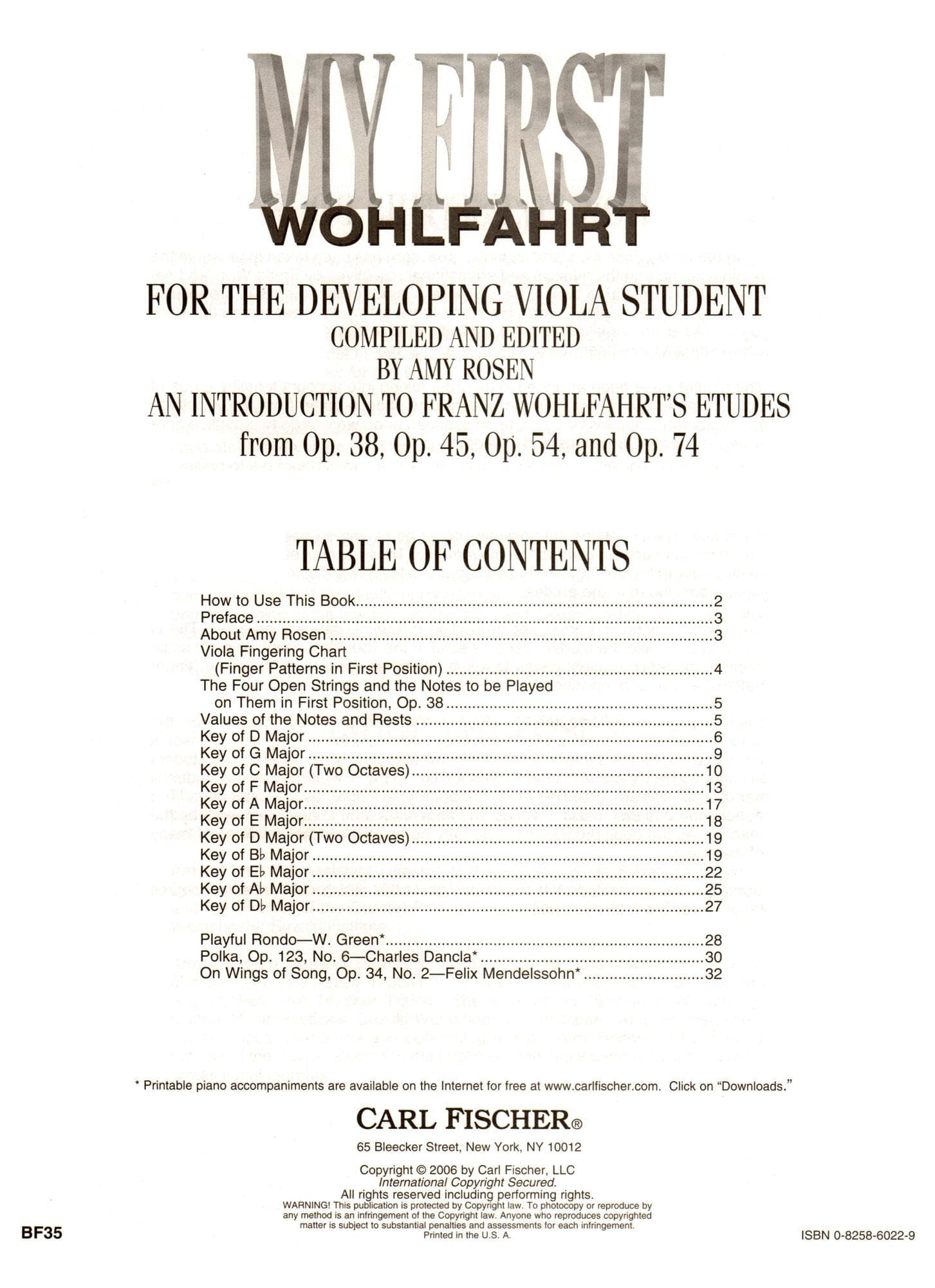 My First Wohlfahrt for the Developing Viola Student - Image 2