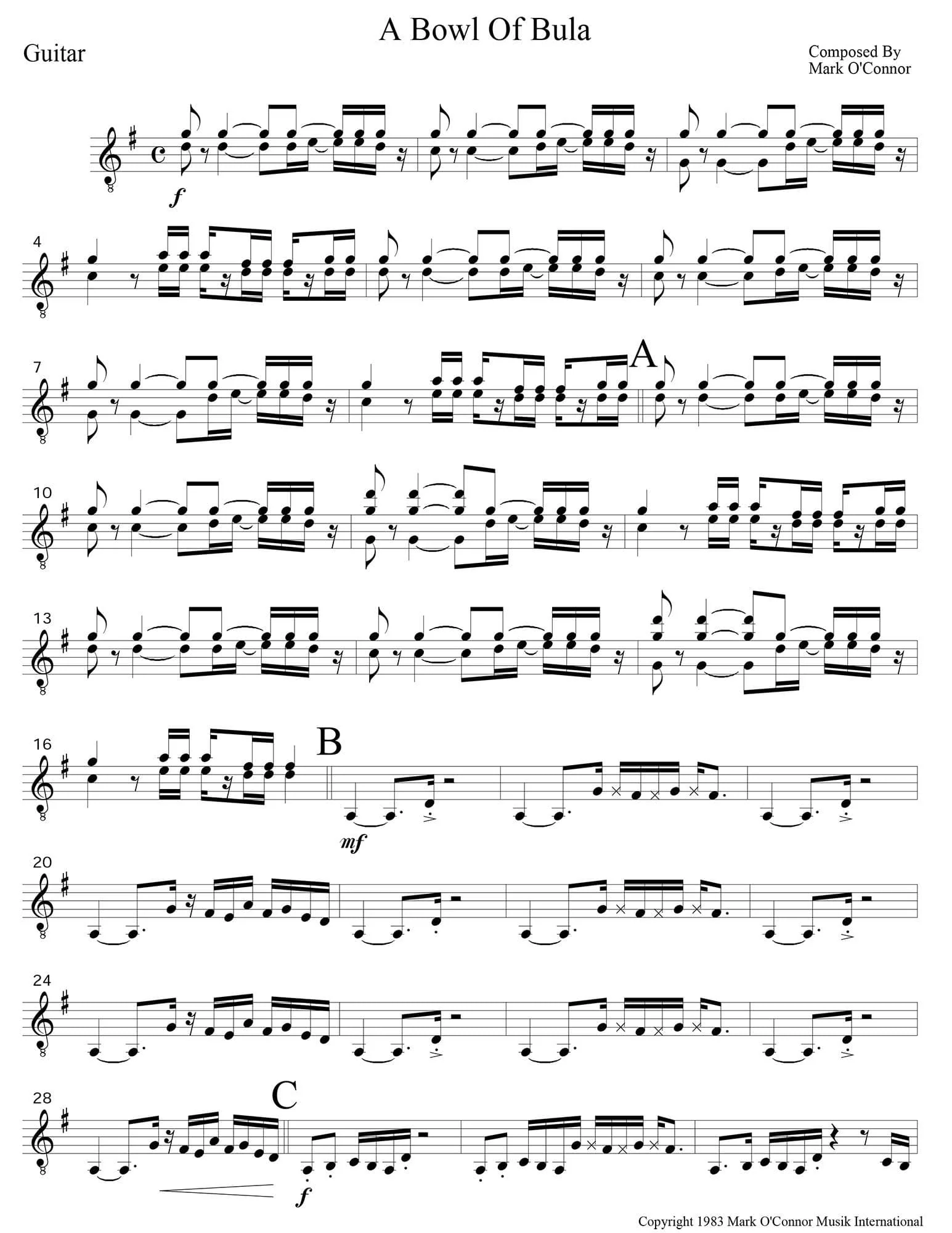 O'Connor - 30-Year Retrospective Collection 1 for Violin, Mandolin, Guitar, & Bass - Dig. Download - Image 3