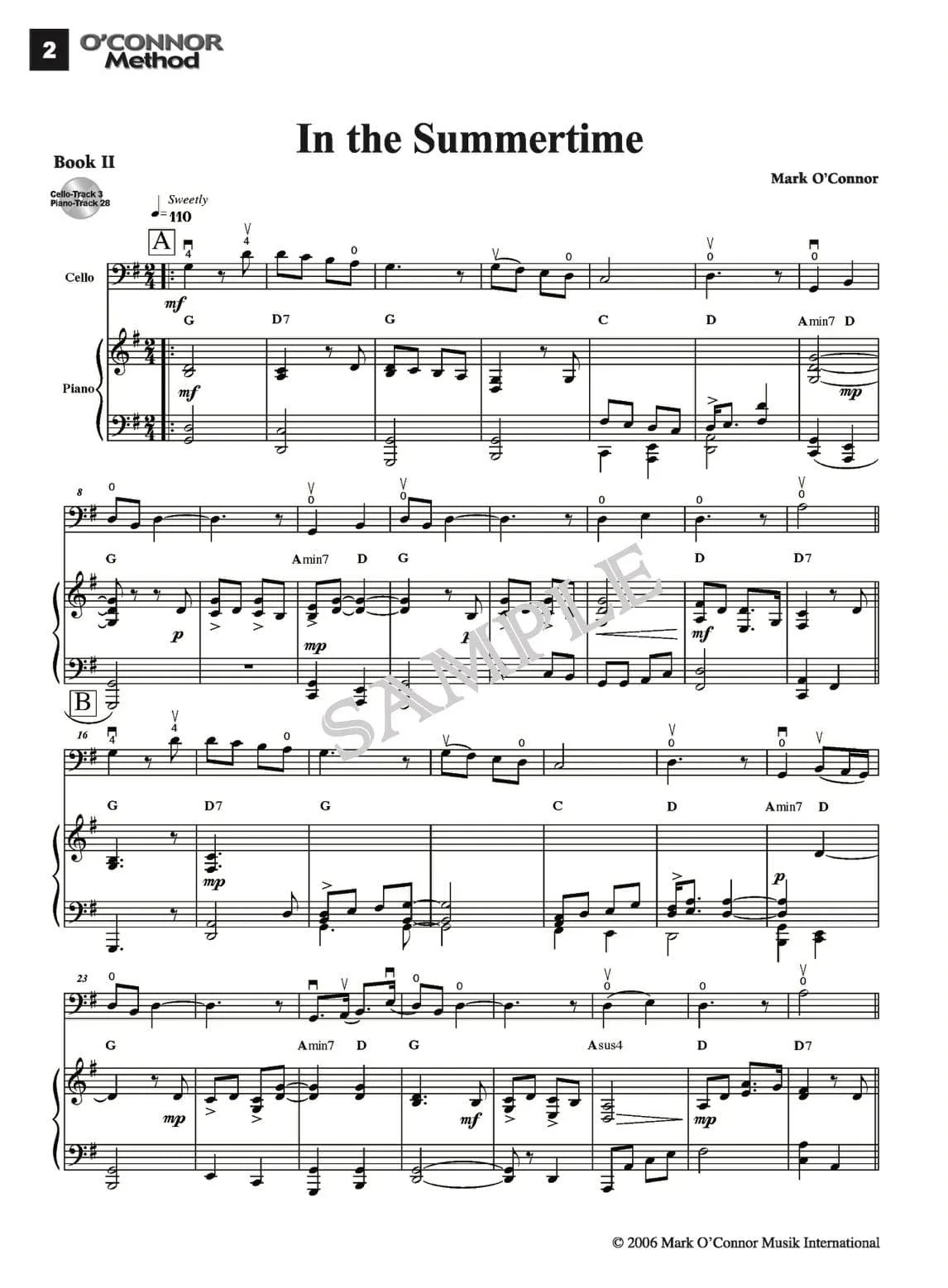 O'Connor Cello Method Book II - Piano Accompaniment - Digital Download - Image 3