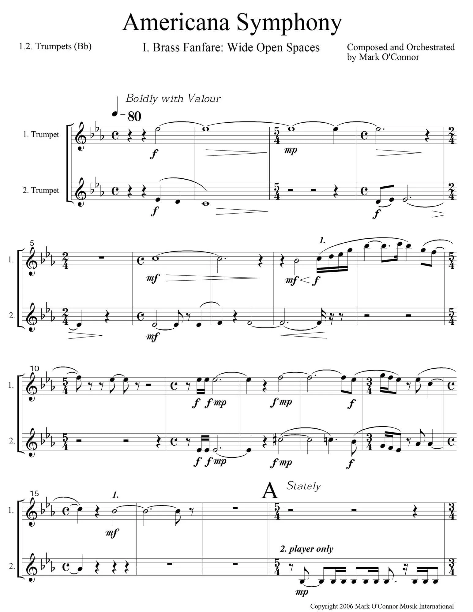 O'Connor, Mark - Americana Symphony "Variations on Appalachia Waltz" - Brass Parts - Digital Download - Image 5