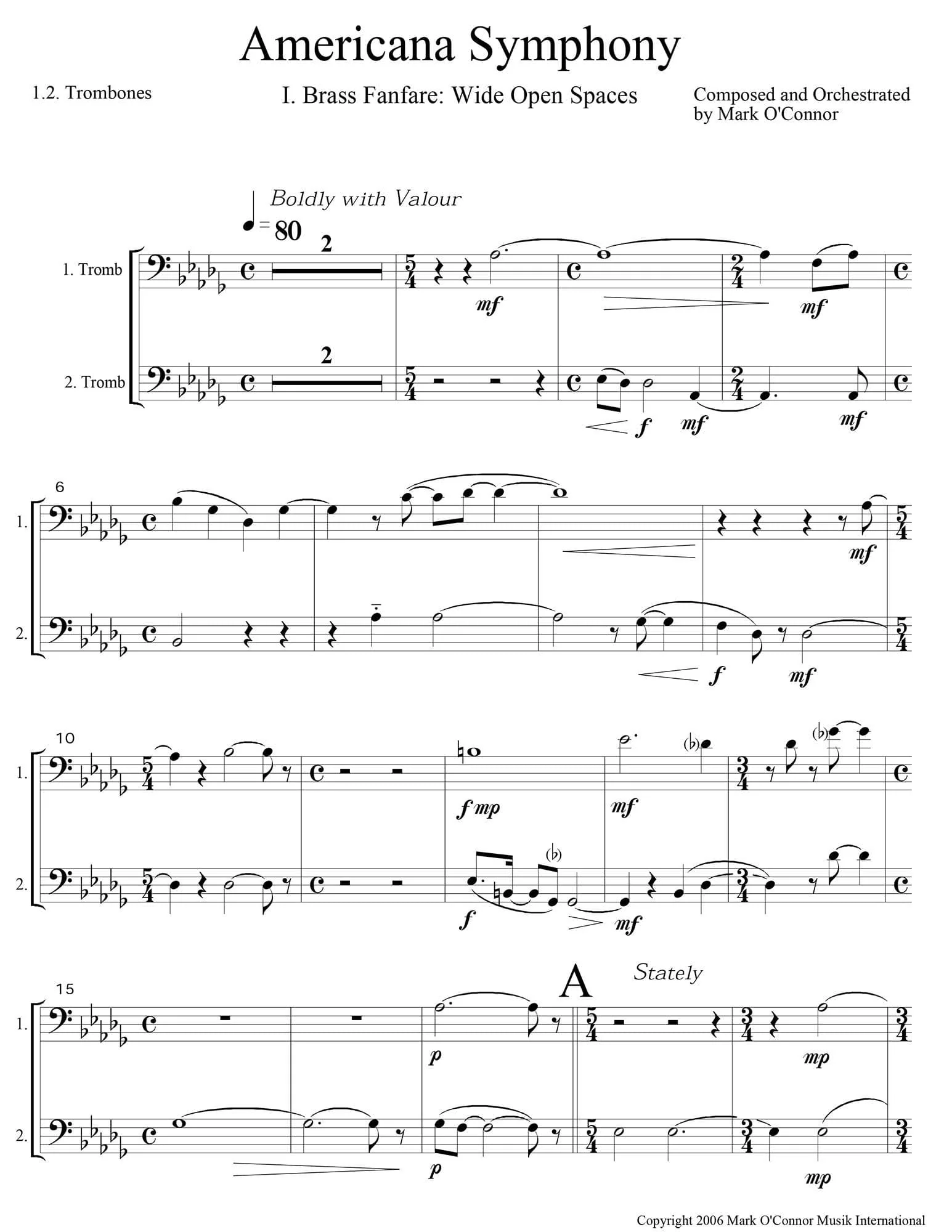 O'Connor, Mark - Americana Symphony "Variations on Appalachia Waltz" - Brass Parts - Digital Download - Image 7