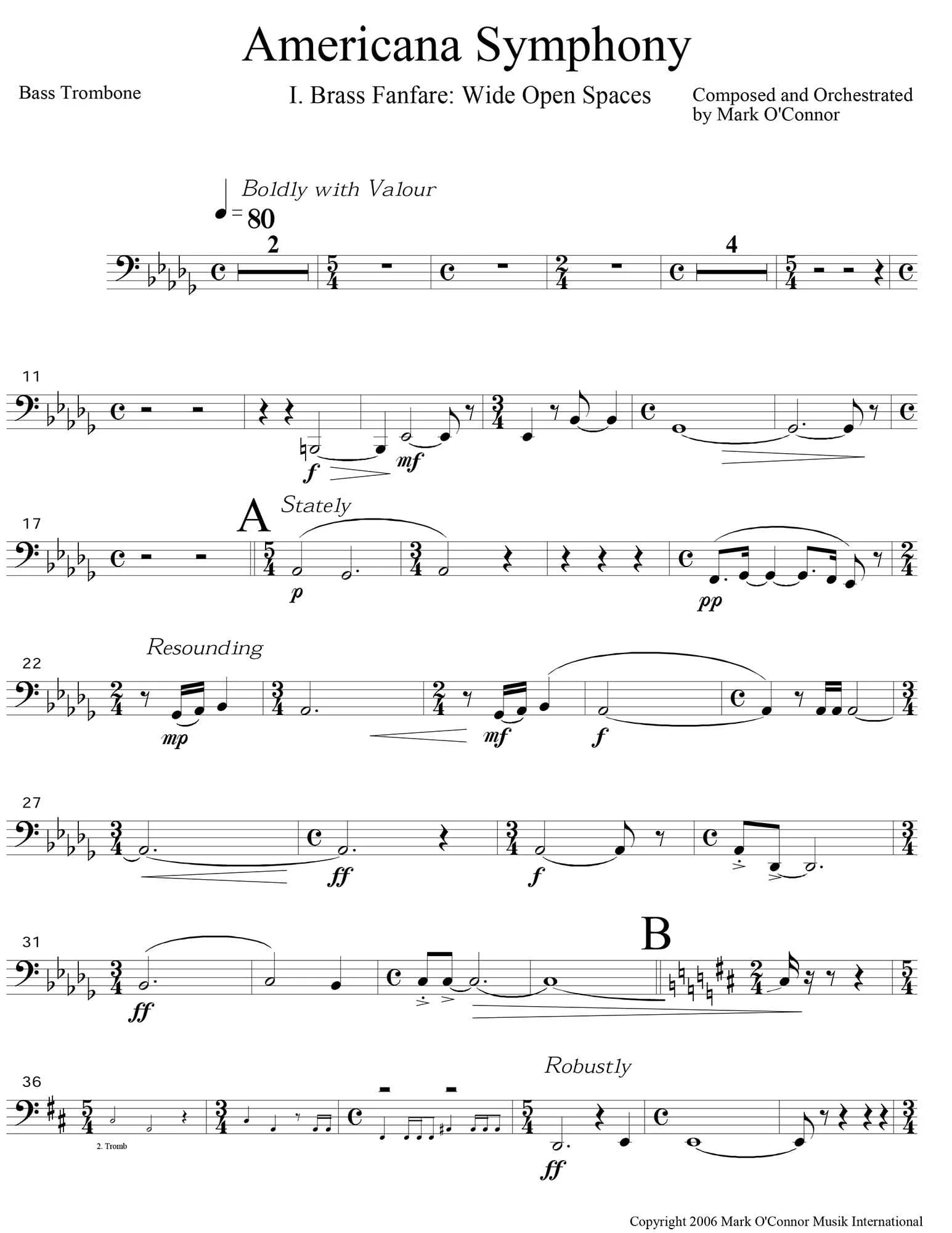 O'Connor, Mark - Americana Symphony "Variations on Appalachia Waltz" - Brass Parts - Digital Download - Image 8