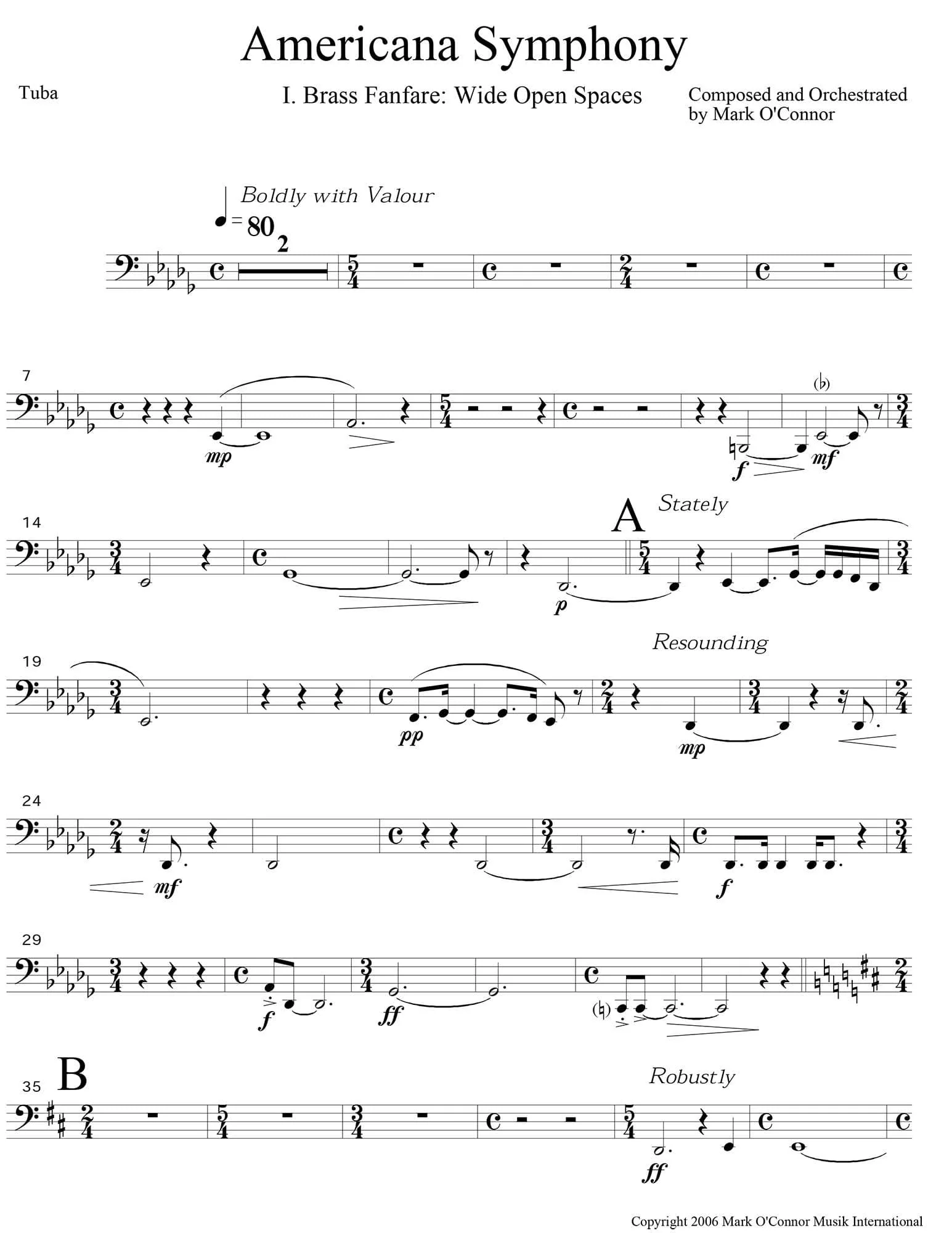 O'Connor, Mark - Americana Symphony "Variations on Appalachia Waltz" - Brass Parts - Digital Download - Image 9