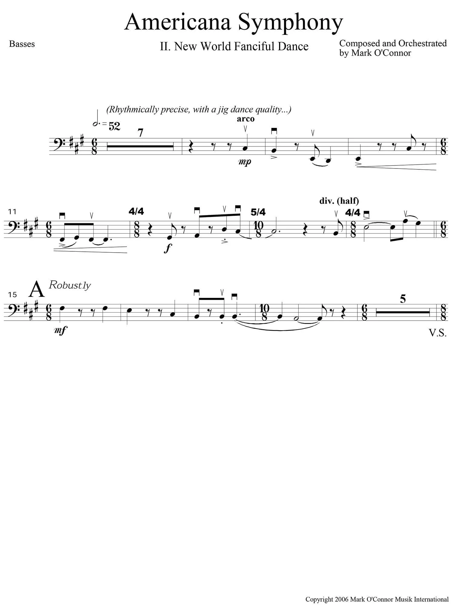 O'Connor, Mark - Americana Symphony "Variations on Appalachia Waltz" - String Parts - Digital Download - Image 8