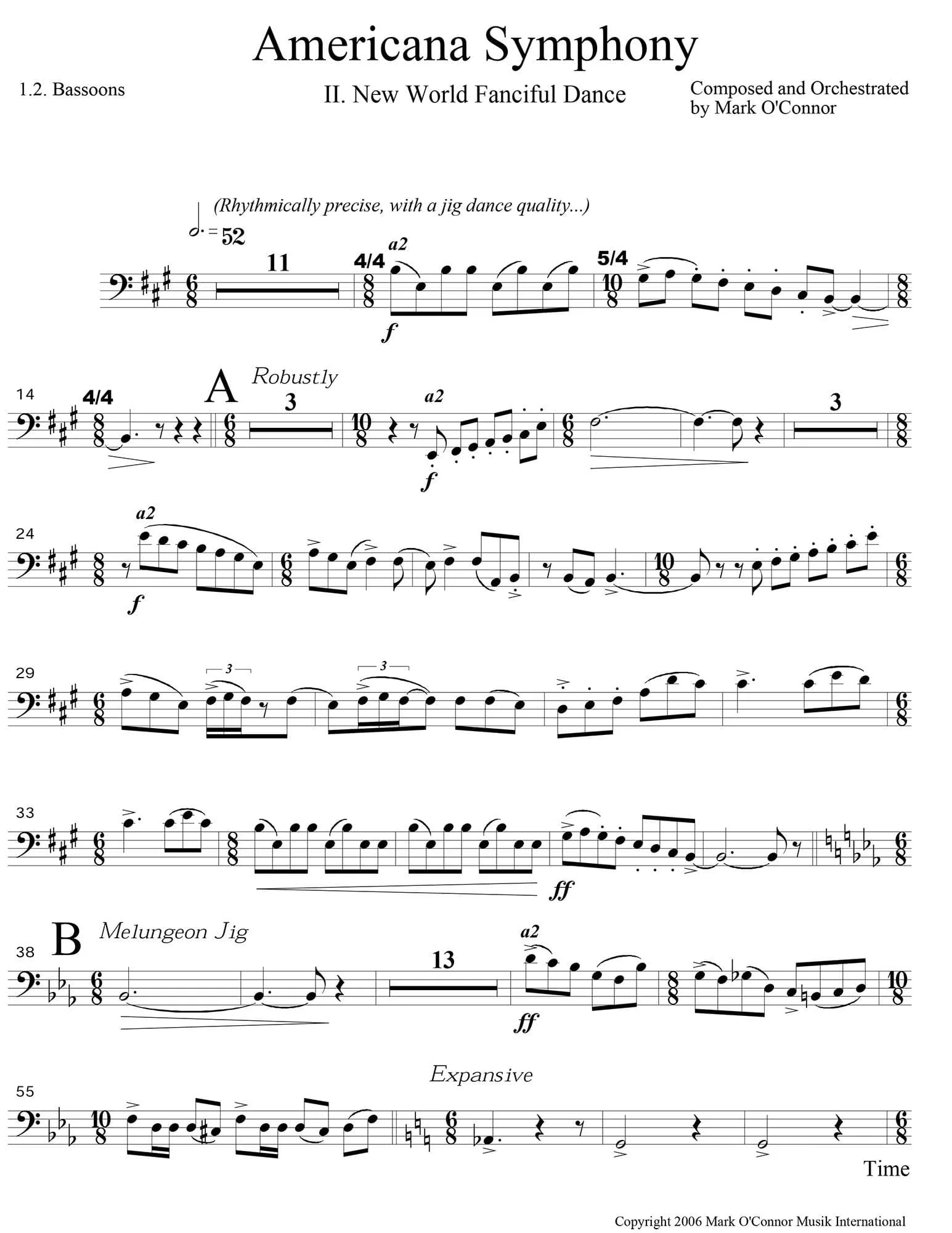 O'Connor, Mark - Americana Symphony "Variations on Appalachia Waltz" - Wind Parts - Digital Download - Image 9